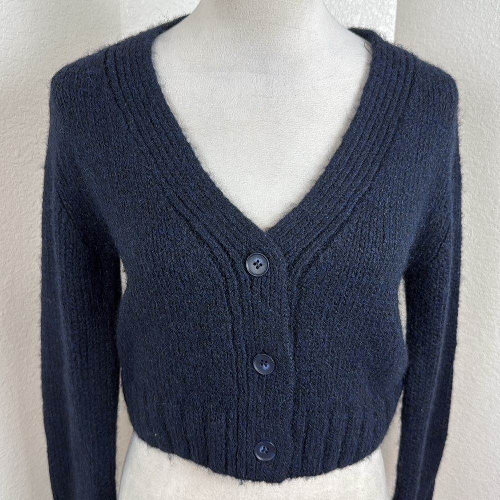 H&M Navy V-NECK CARDIGAN Size Small NWT - Picture 8 of 11